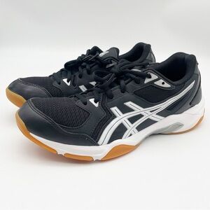 ASICS Gel Rocket 10 volleyball shoes black white size 10